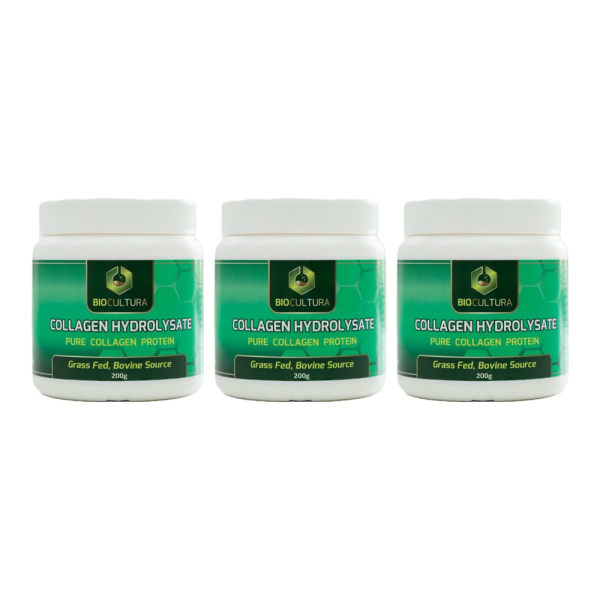 Bovine Collagen Hydrolysate pouches, 3 pack - BioCultura
