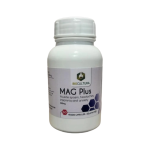 Mag Plus Magnesium Glycinate 500mg bottle, 60 veggie capsules - BioCultura