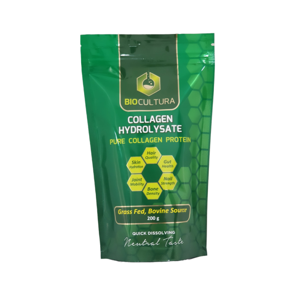 Bovine Collagen powder pouch, 200g, grass-fed - BioCultura