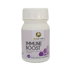 Immune Boost supplement with Vitamin C, Zinc and Vitamin D, 60 capsules - BioCultura