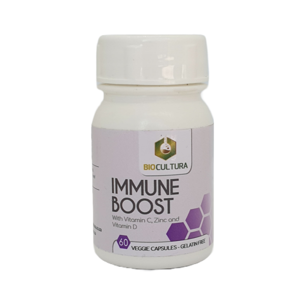 Immune Boost supplement with Vitamin C, Zinc and Vitamin D, 60 capsules - BioCultura