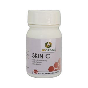 Skin C Vitamin C supplement bottle, 60 veggie capsules - BioCultura